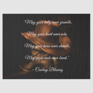Cowboy Blessing Western Hat and Boots Tissue Paper