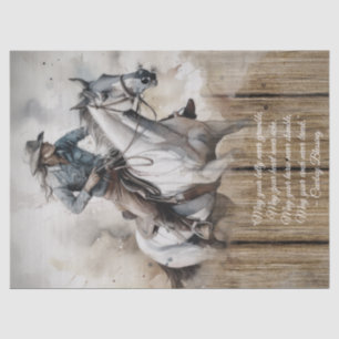 Cowboy Blessing Western Man Horse Tissue Paper