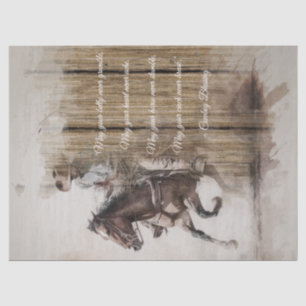 Cowboy Blessing Western Man Horse Tissue Paper