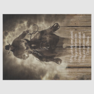 Cowboy Blessing Western Man Horse Tissue Paper