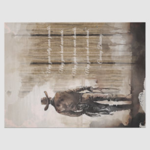 Cowboy Blessing Western Man Tissue Paper