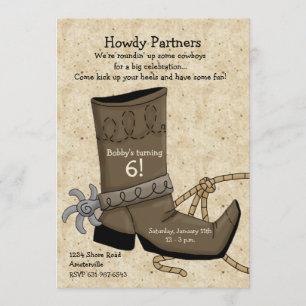 Cowboy Boot Invitation