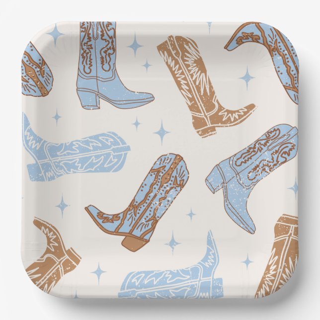 Cowboy Boot Party Plates (Front)