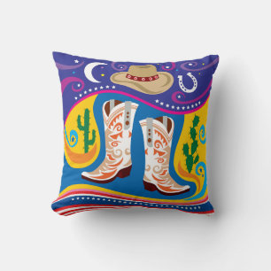 Cowboy Boots and Desert Stars Cushion