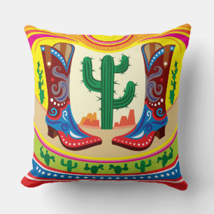 Cowboy Boots and Desert Sun Cushion