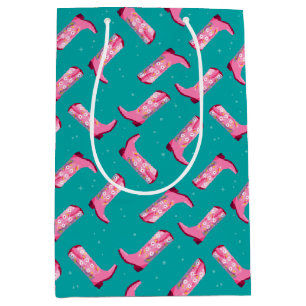 Cowboy boots and Flowers Medium Gift Bag
