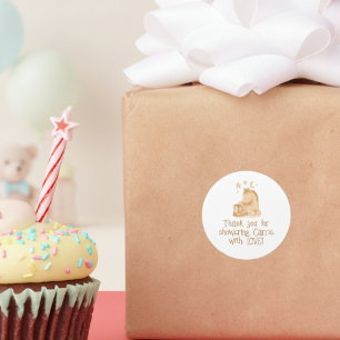 Cowboy Boots and Foal Baby Shower Classic Round Sticker