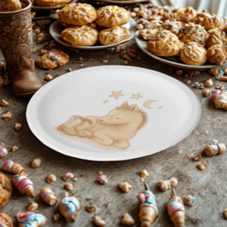 Cowboy Boots and Foal Baby Shower Paper Plate