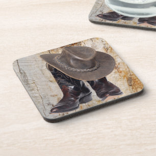 Cowboy Boots and Hat Coaster