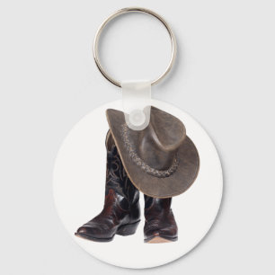 Cowboy Boots and Hat Key Ring