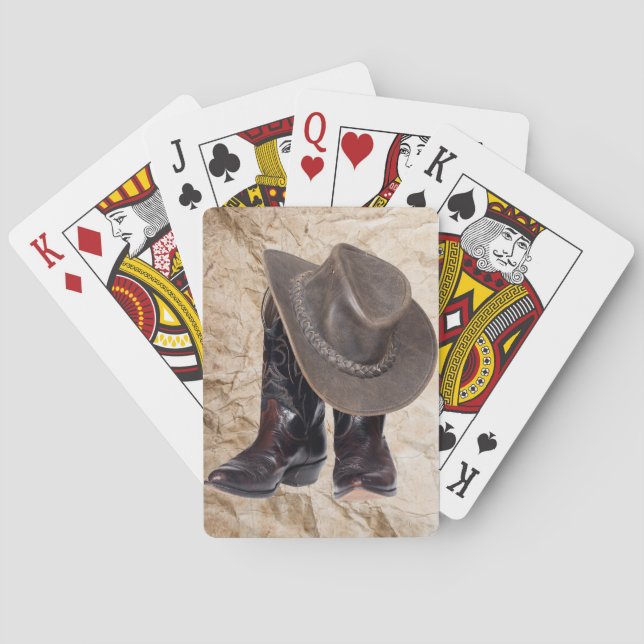 Cowboy Boots and Hat Playing Cards (Back)