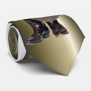 Cowboy Boots and Hat Tie