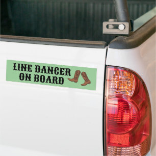 Cowboy Boots Country Western Line Dancer on Board Bumper Sticker
