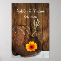 Cowboy Boots, Daisy and Horse Bit Western Wedding