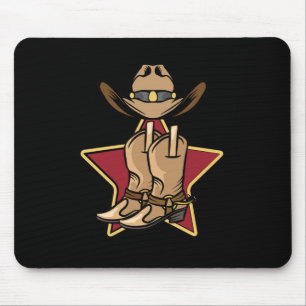 Cowboy Boots Hat Line Dance Country Music Gift Mouse Pad