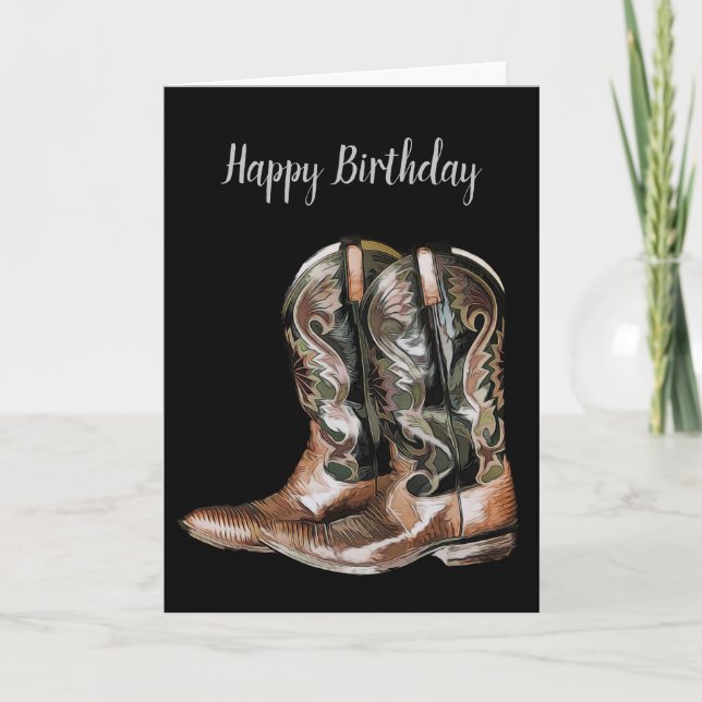 Cowboy Boots Holiday Card (Front)