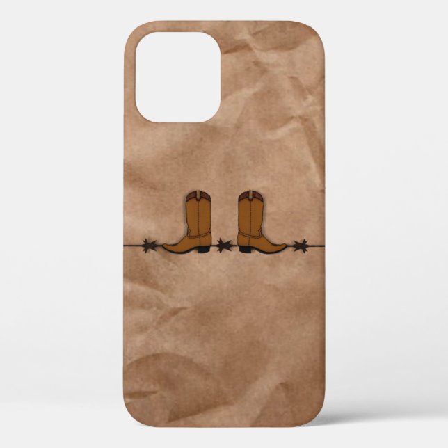 Cowboy Boots iPhone 12 Case (Back)