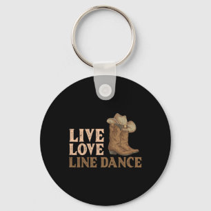 Cowboy Boots Line Dancing Country Hat Live Love Li Key Ring