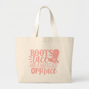 Cowboy Boots Line Dancing Sassy Cowgirl Western Large Tote Bag