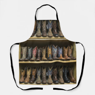 Cowboy Boots On A Shelf Western (M) Apron
