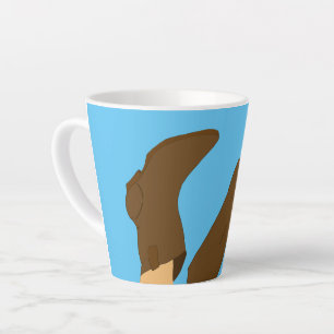 Cowboy Boots on Light Blue Background Latte Mug