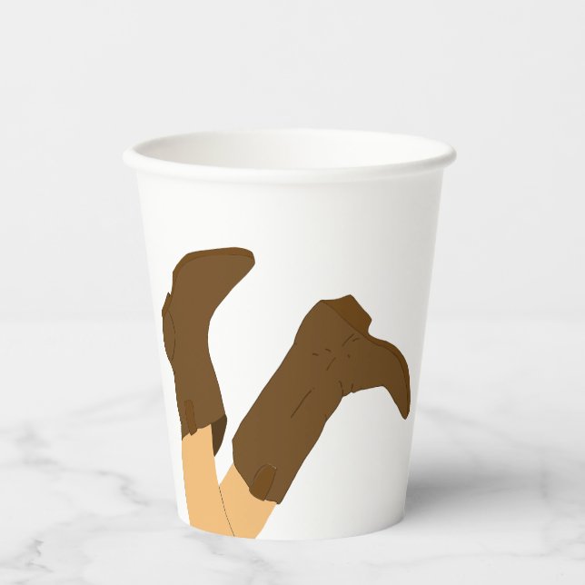 Cowboy Boots Paper Cups (Front)