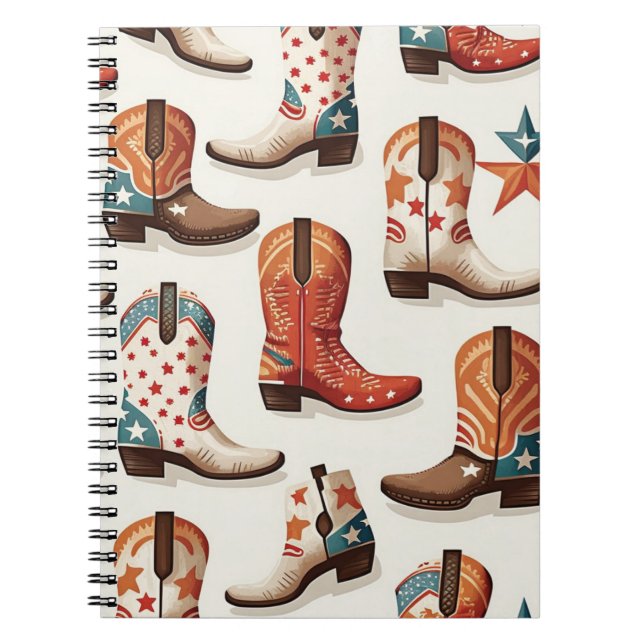 Cowboy boots pattern notebook (Front)