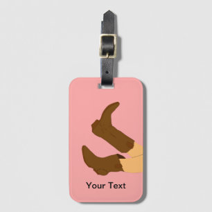 Cowboy Boots Personalised Luggage Tag