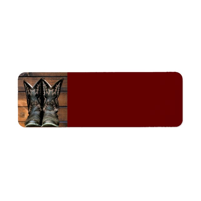 Cowboy Boots Return Address Label (Front)