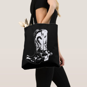 Cowboy boots tote bag