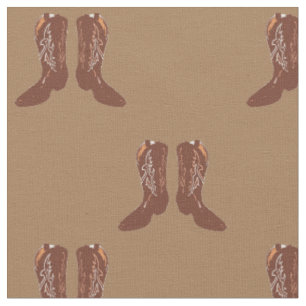 Cowboy Boots Western Print Fabric