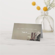 Cowboy Boots Western Wedding Place Escort Cards