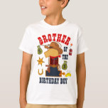 Cowboy Brother of the First Birthday  T-Shirt<br><div class="desc">Celebrate baby's first birthday with this special t-shirt,  special and personalised design</div>