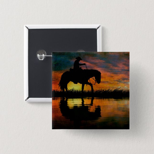 Cowboy Button (Front & Back)