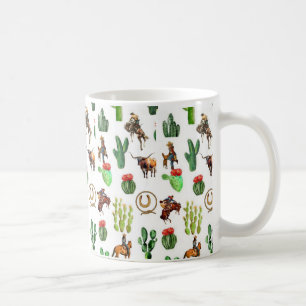Cowboy cactus coffee mug