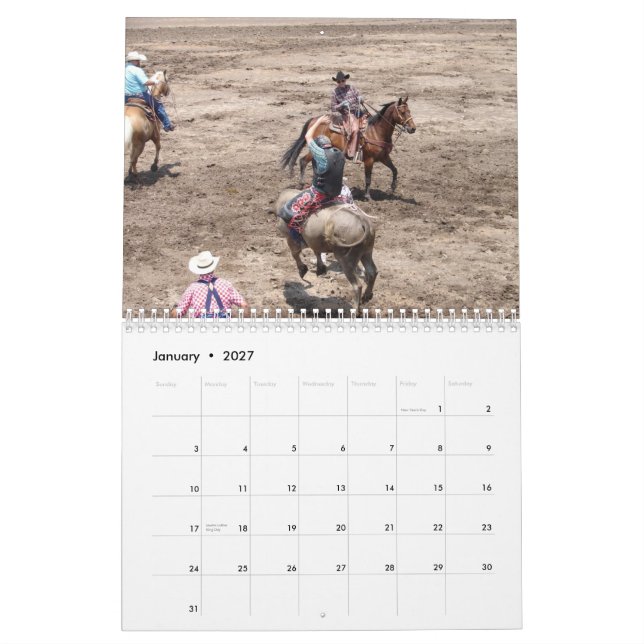 Cowboy Calendar 2 - Customised (Jan 2027)