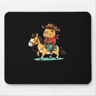 Cowboy Capybara Adventure In The Wild West Sticker Mouse Pad