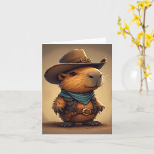 cowboy capybara card