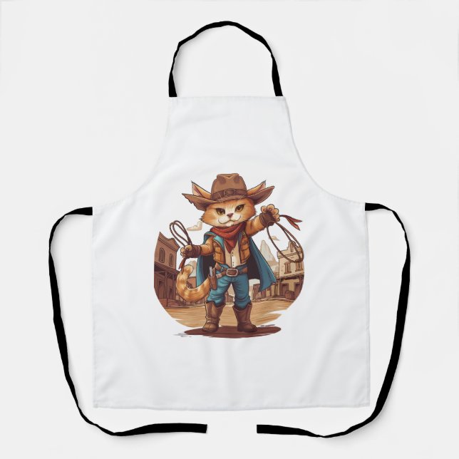 Cowboy Cat Apron (Front)