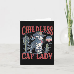 Cowboy Cat Childless Cat Lady 2024 Card