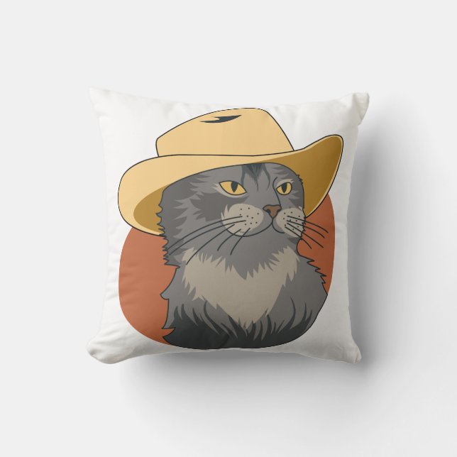 Cowboy Cat Cushion (Front)