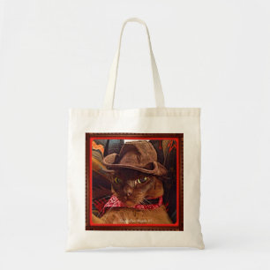 Cowboy Cat, pose 4, colour Tote Bag