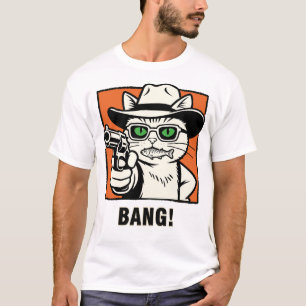 Cowboy Cat with Gun T-Shirt