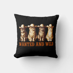 Cowboy Cats Wild Western Kitty Graphic, Cushion