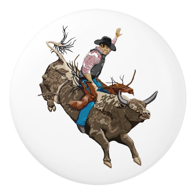 Cowboy Ceramic Knob (Front)