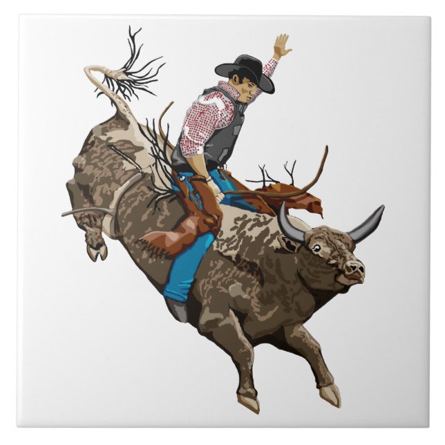 Cowboy Ceramic Tile (Front)
