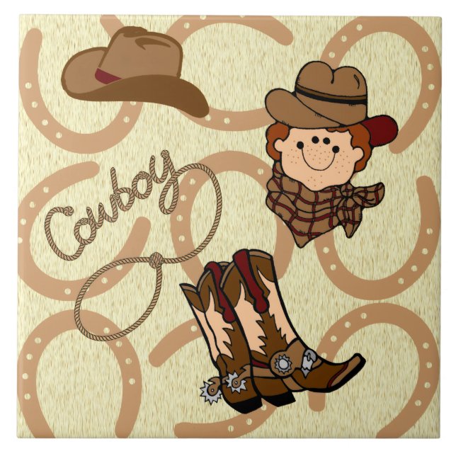 Cowboy Ceramic Tile (Front)