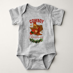 Cowboy Christmas Baby Bodysuit