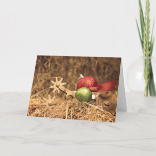 Cowboy Christmas in sepia Holiday Card
