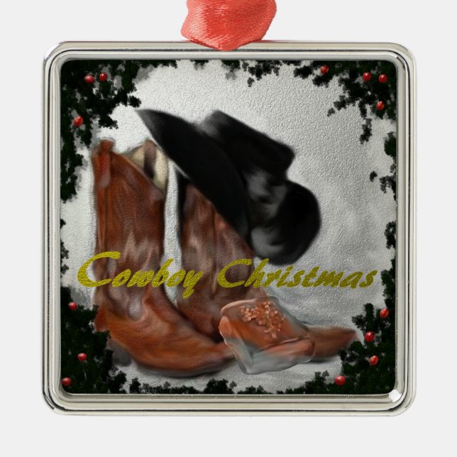 Cowboy Christmas Ornament (Front)